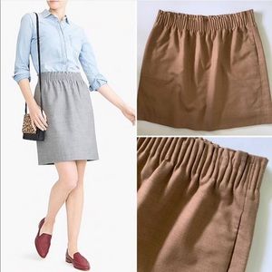 J. Crew - Camel Wool-Blend Sidewalk Skirt - Size 0
